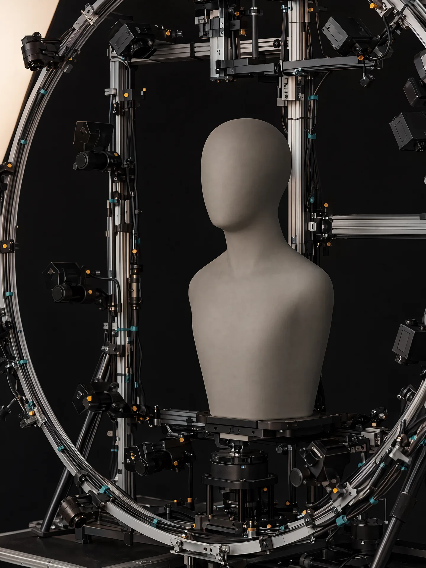 Representative dense face-and-avatar semicircular array