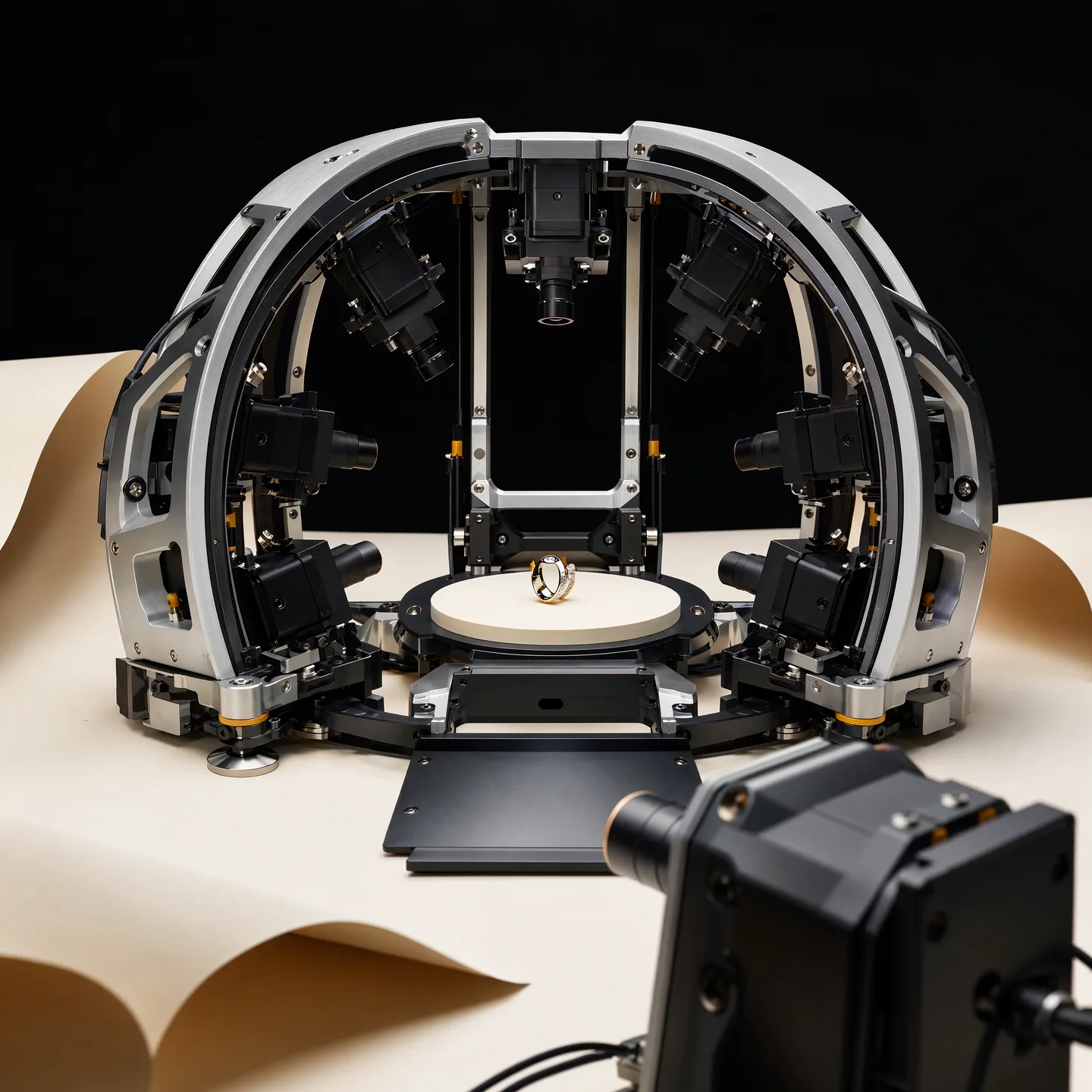 Representative miniature precision half-dome camera array
