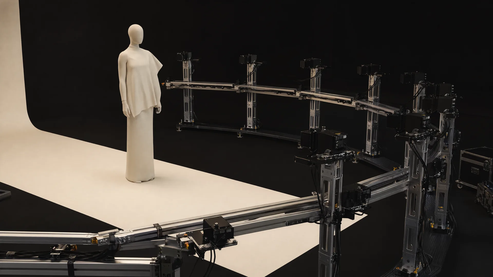 Representative fashion-freeze ARC around a featureless mannequin