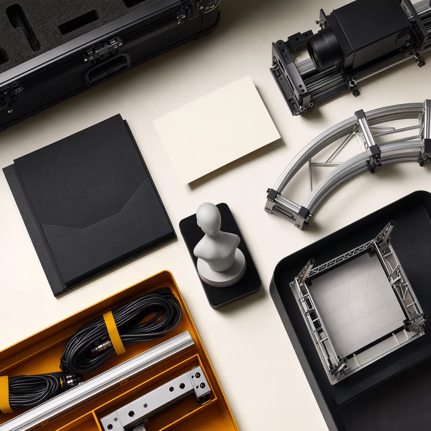 Representative physical still life of camera-array project inputs