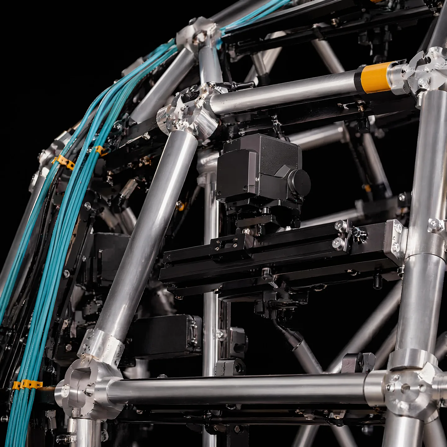 Representative camera node and cable detail on the same signature dome